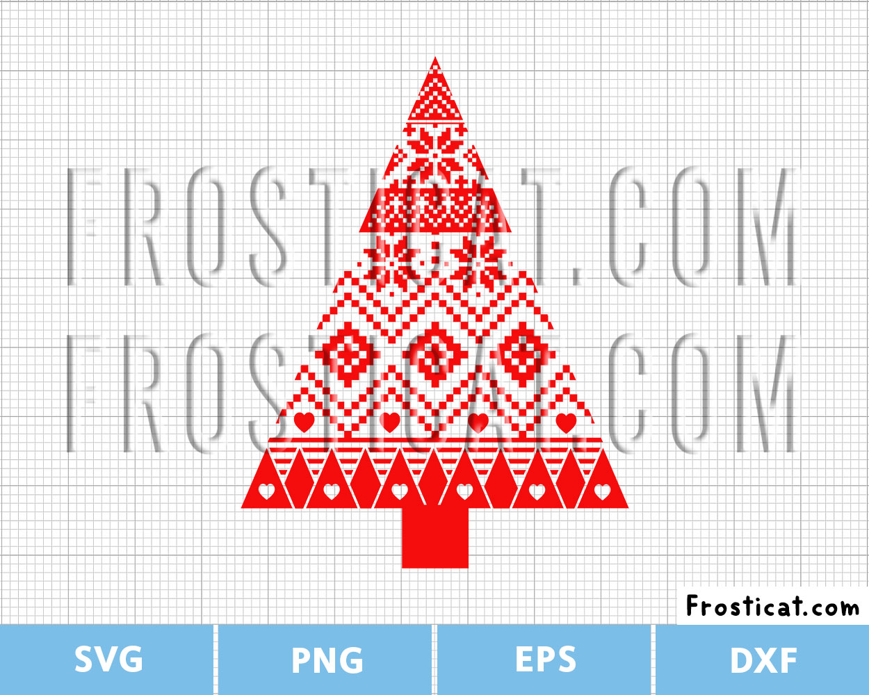 Scandinavian Nordic Christmas Tree Svg, Christmas Svg