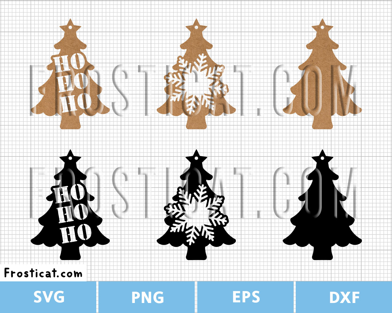 Christmas Tree DIY Gift Tag Svg Bundle, Christmas Gift Tag Svg