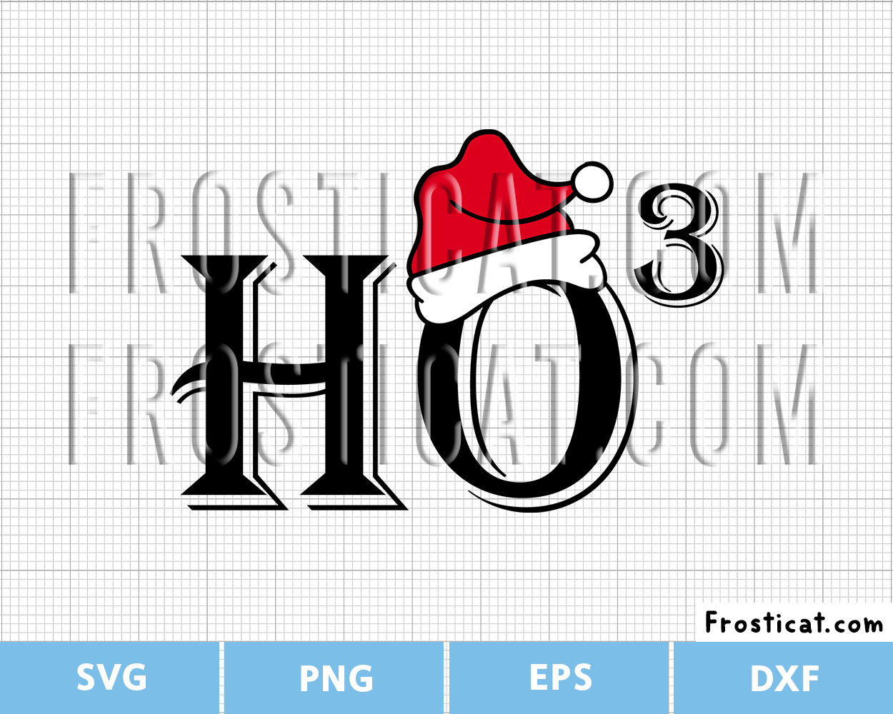 Ho To The Power Of Three Svg, Santa Claus Svg, Christmas Svg