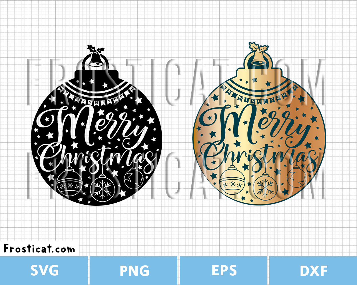 We Wish You A Merry Christmas Christmas Ball Svg