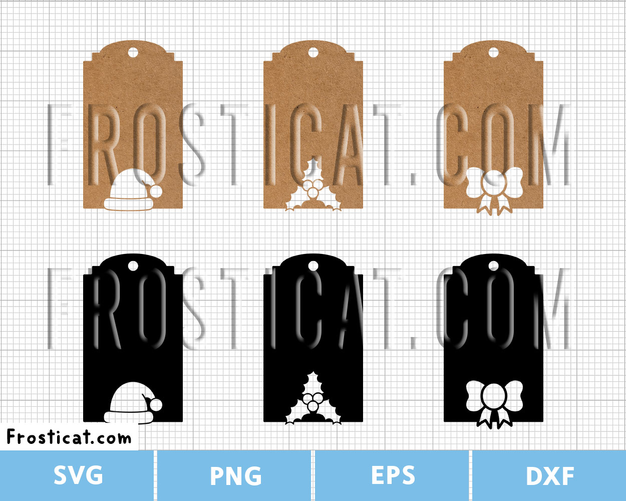 Christmas DIY Gift Tag Svg Bundle, Christmas Tag Svg