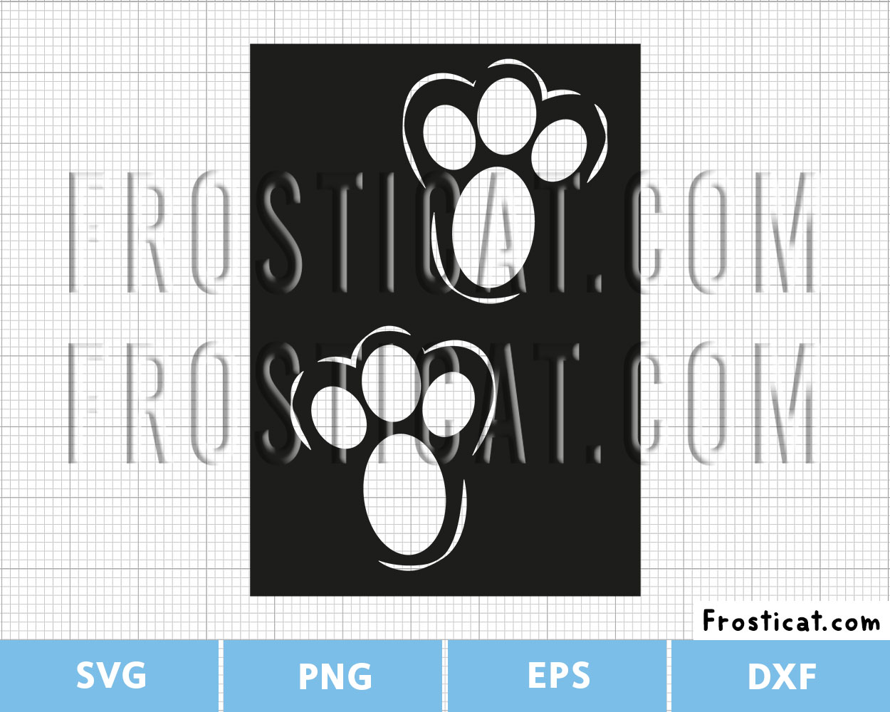 Easter Bunny Rabbit Footprint Stencil Svg, Easter Svg