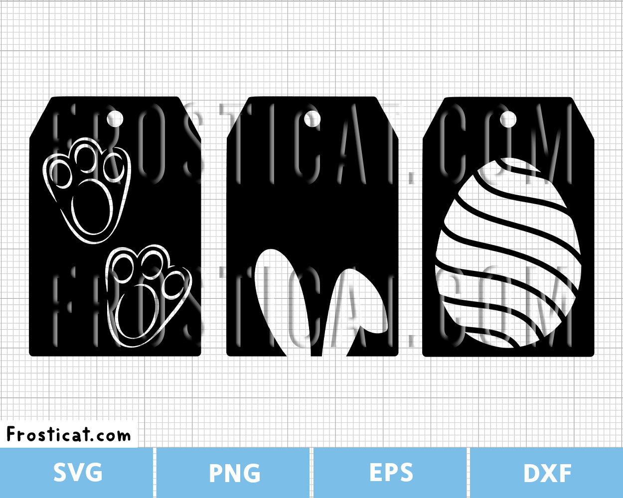 Easter DIY Gift Tag Svg Bundle, Easter Gift Tag Svg