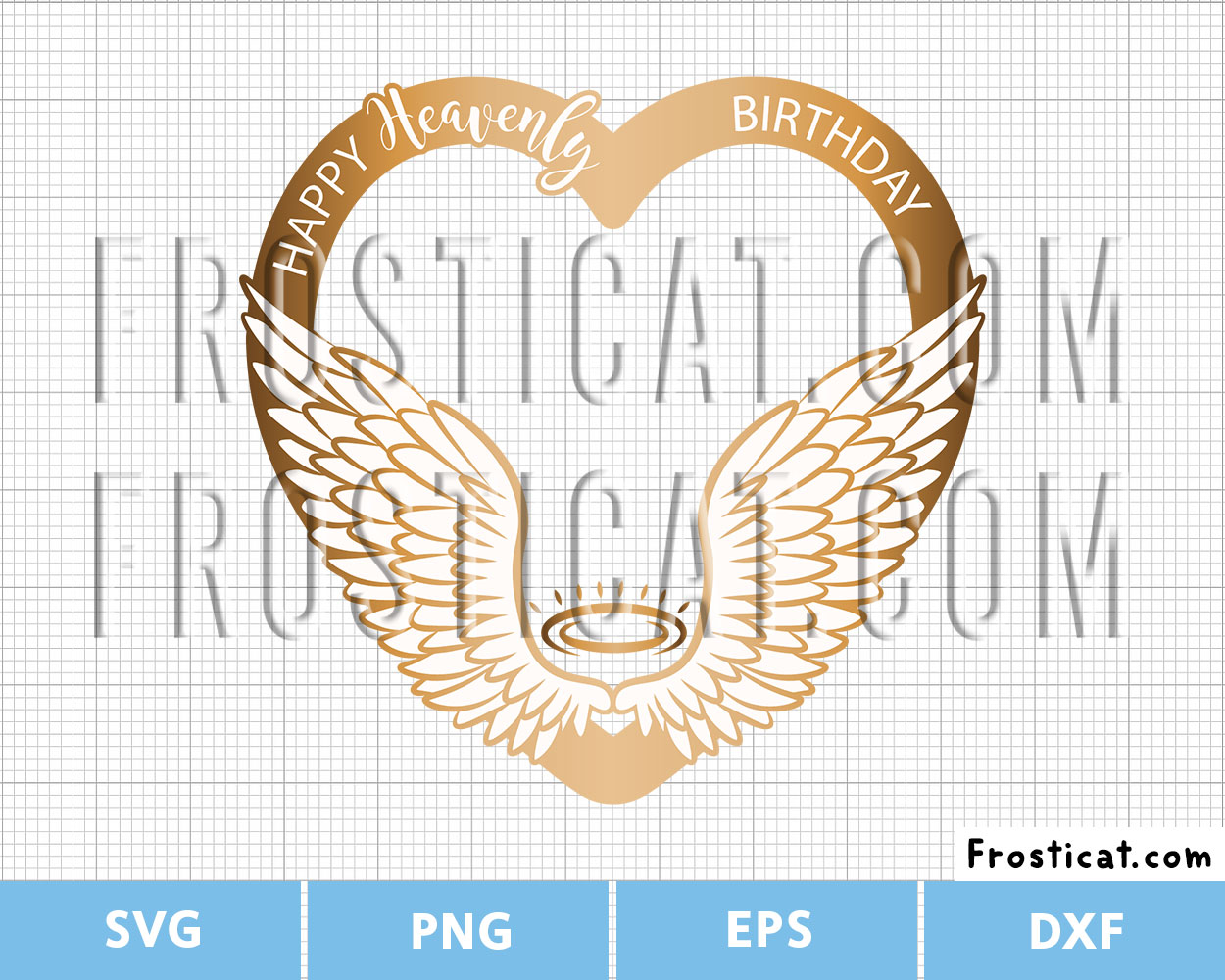 Happy Heavenly Birthday Svg, Photo Frame Svg