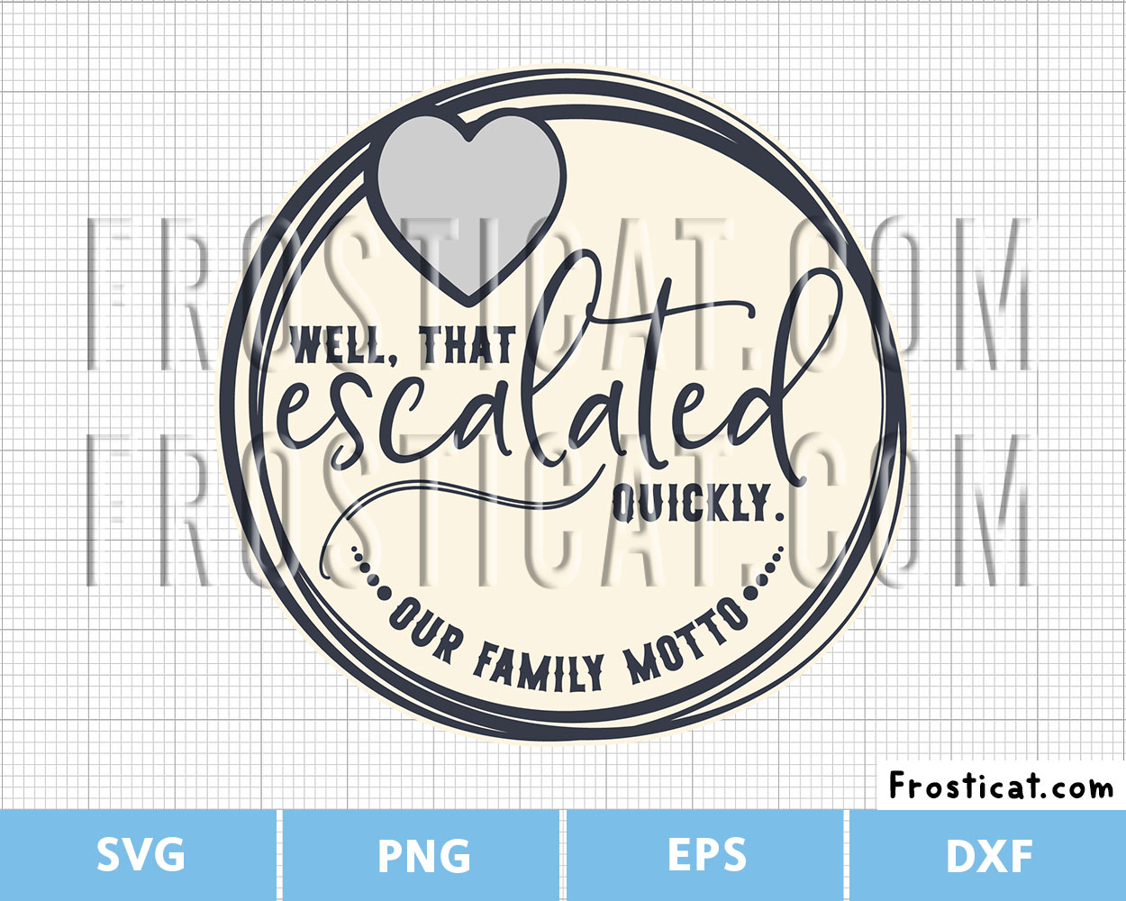 Well Thats Escalated Quickly Svg, Family Sign Svg
