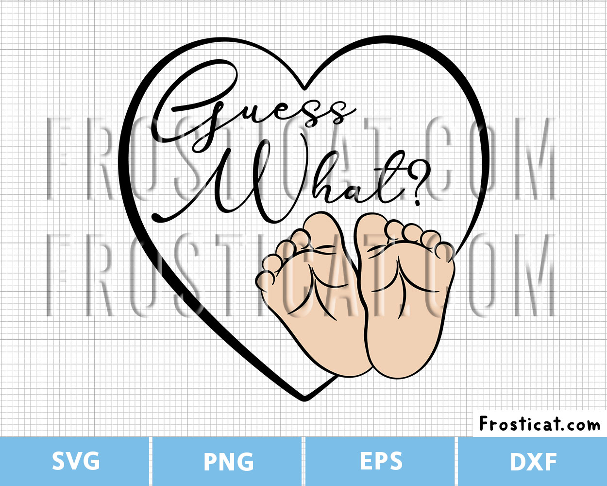 Guess What Pregnancy Announcement Svg, Birth Announcement