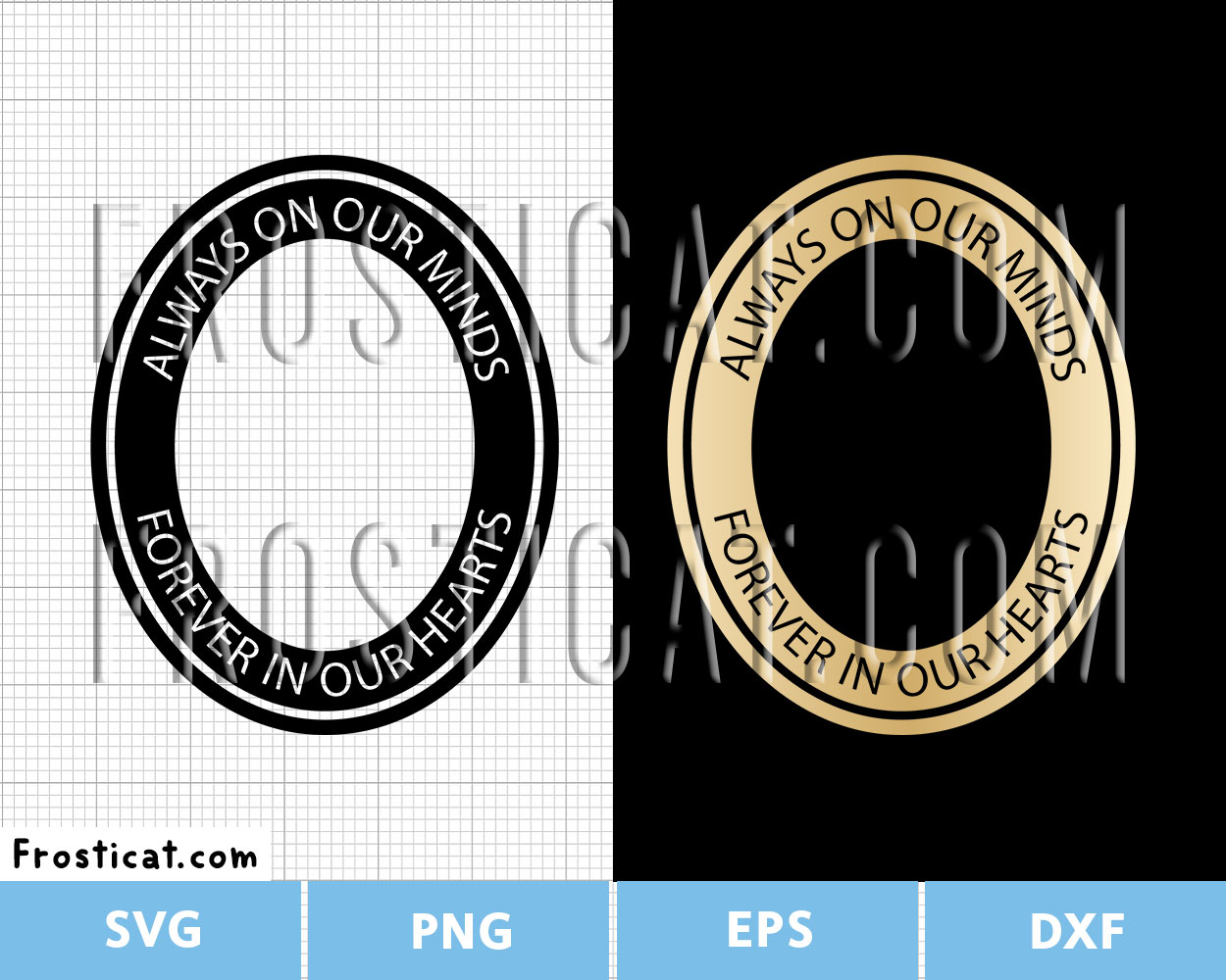 Always On Our Minds Forever In Our Hearts Svg, Memorial Svg