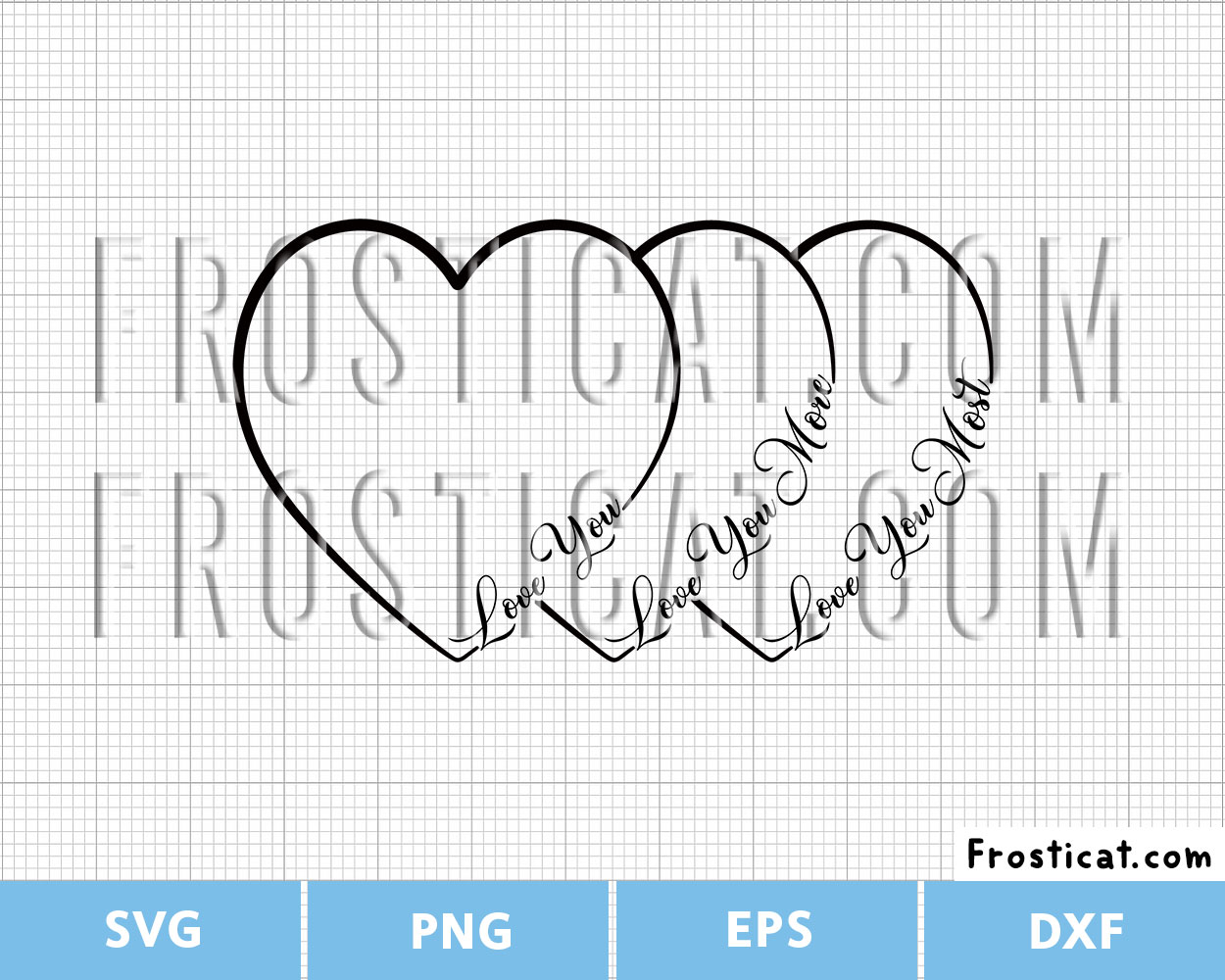 Love You Family Heart Frame Svg, Family Svg, Photo Frame Svg