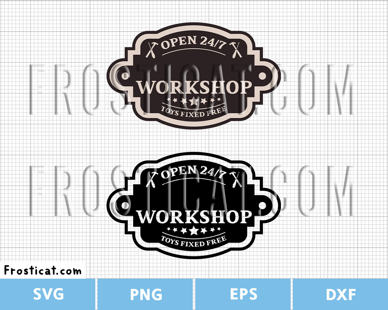 Workshop Open 24/7 Toys Fixed Free Svg, Fathers Day Svg