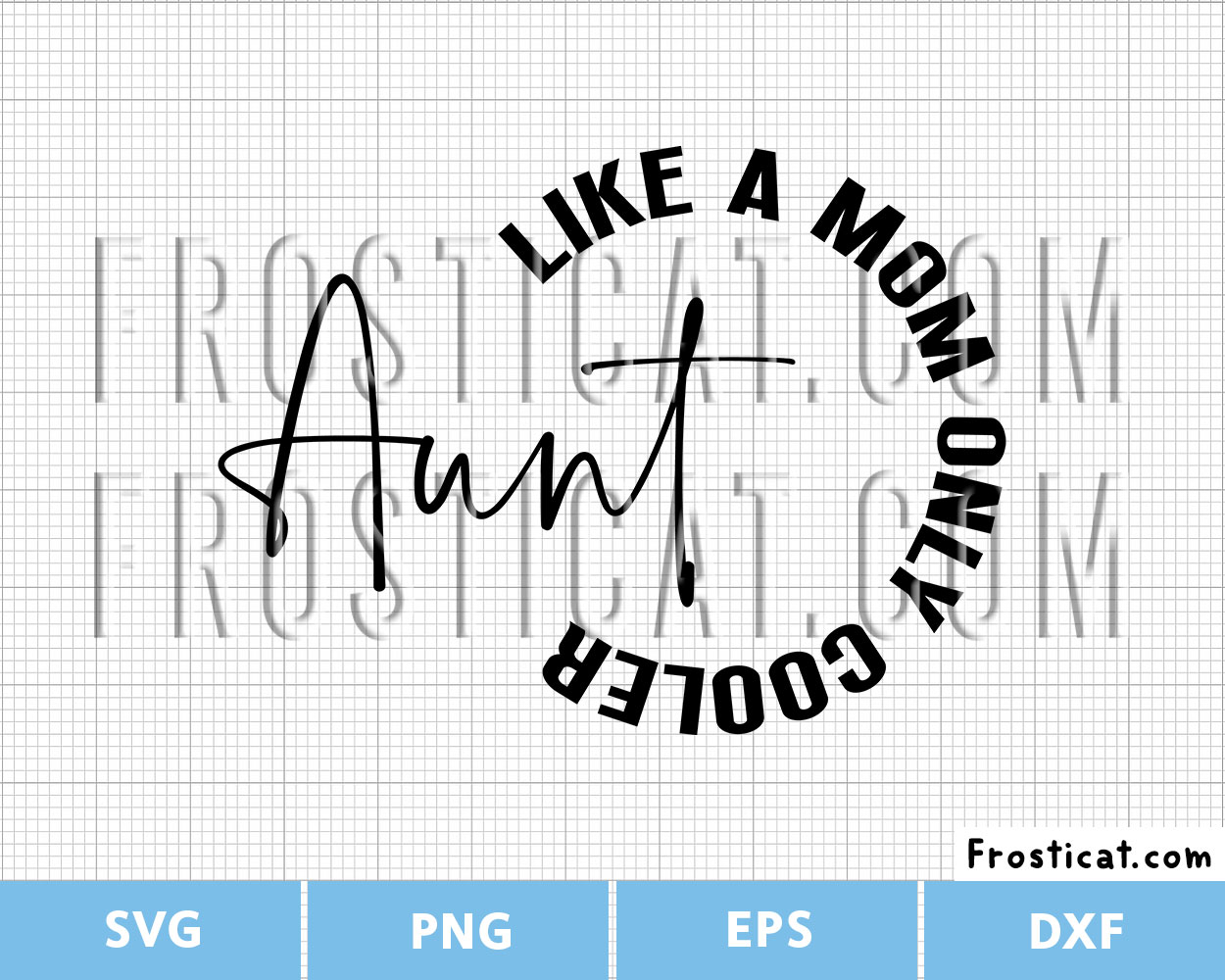 Aunt Like A Mom Only Cooler Svg, Aunt Svg, Family Svg