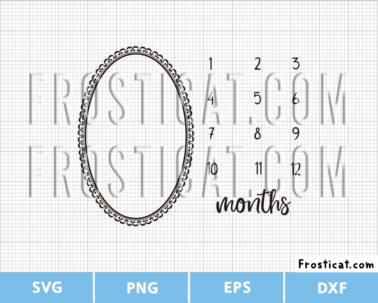 Baby Milestone Blanket Template Svg, Baby Blanket Svg