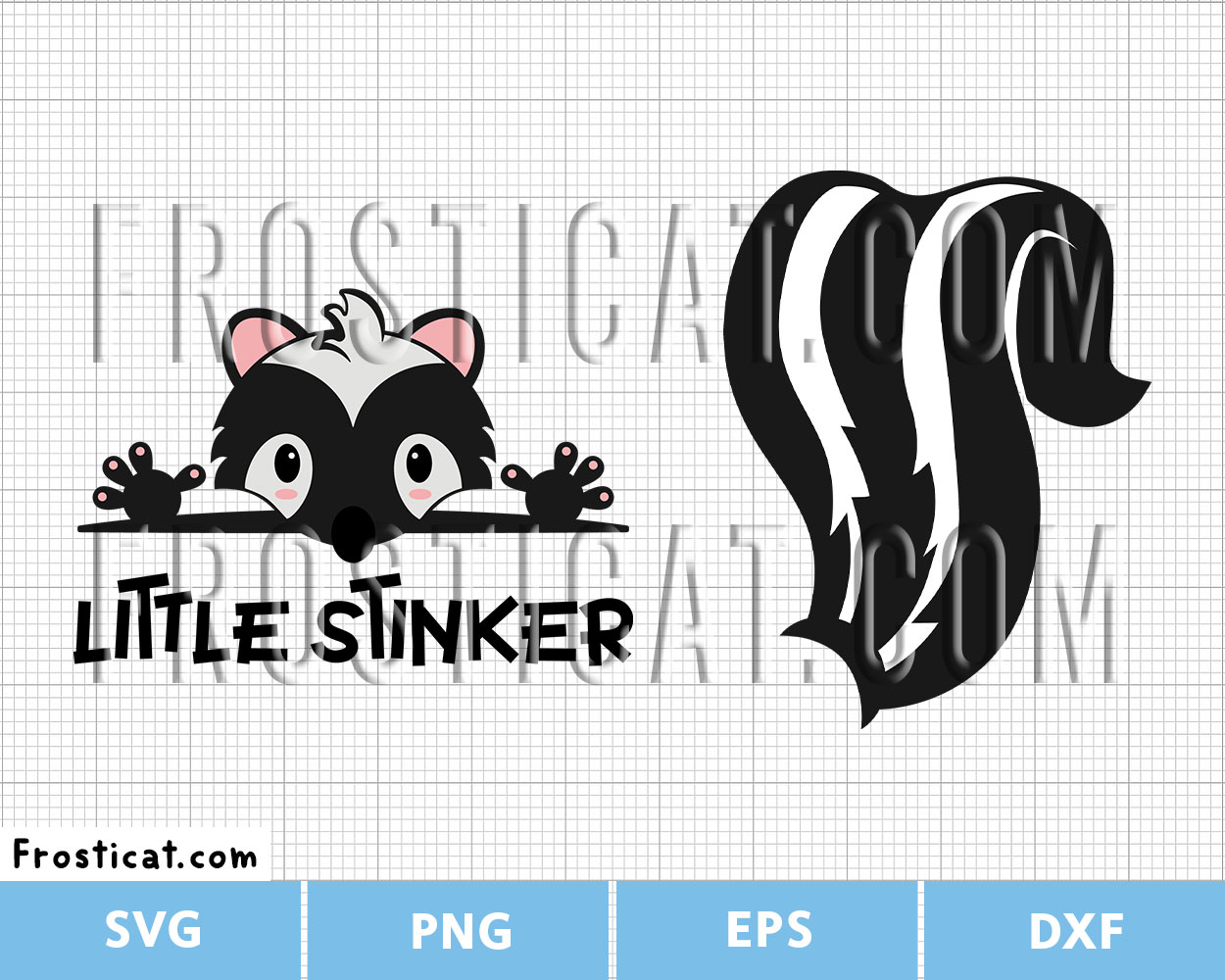 Little Stinker Family Matching Shirt Svg, Skunk Svg
