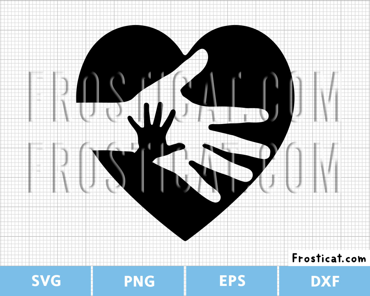 Father And Son Handprint Svg, Fathers Day Svg, Dad And Son Svg