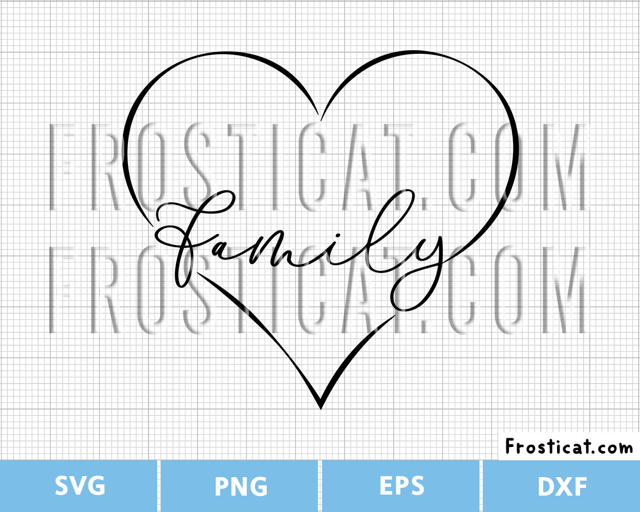 Family Heart Frame Svg, Family Photo Frame Svg, Family Svg