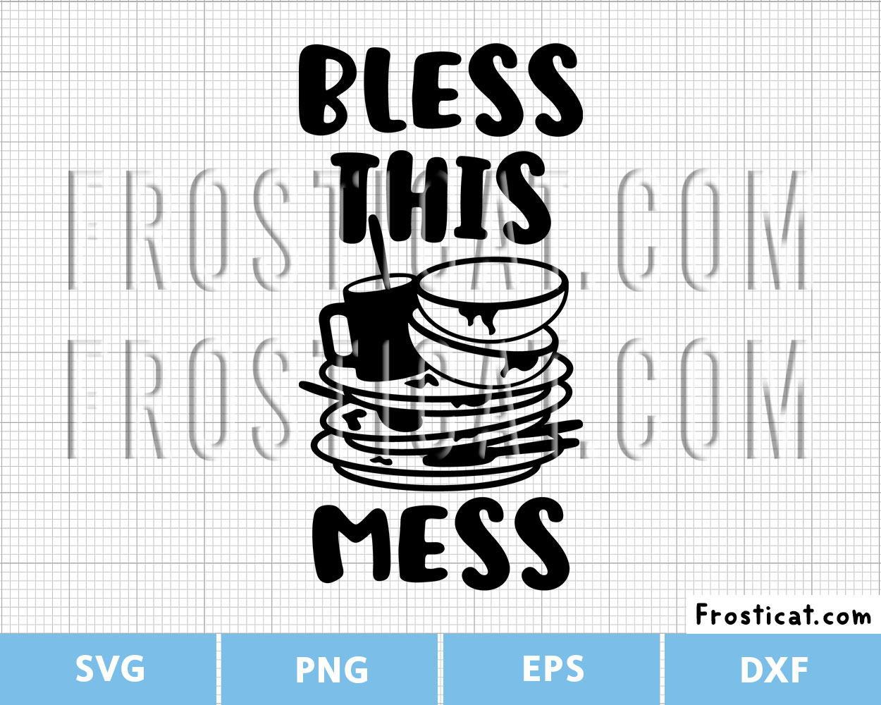 Bless This Mess Svg, Kitchen Svg, Mom Svg, Mom Life Svg