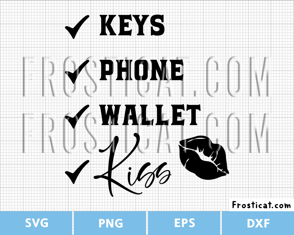 Welcome Mat Keys Phone Wallet Kiss Svg, Farmhouse Svg