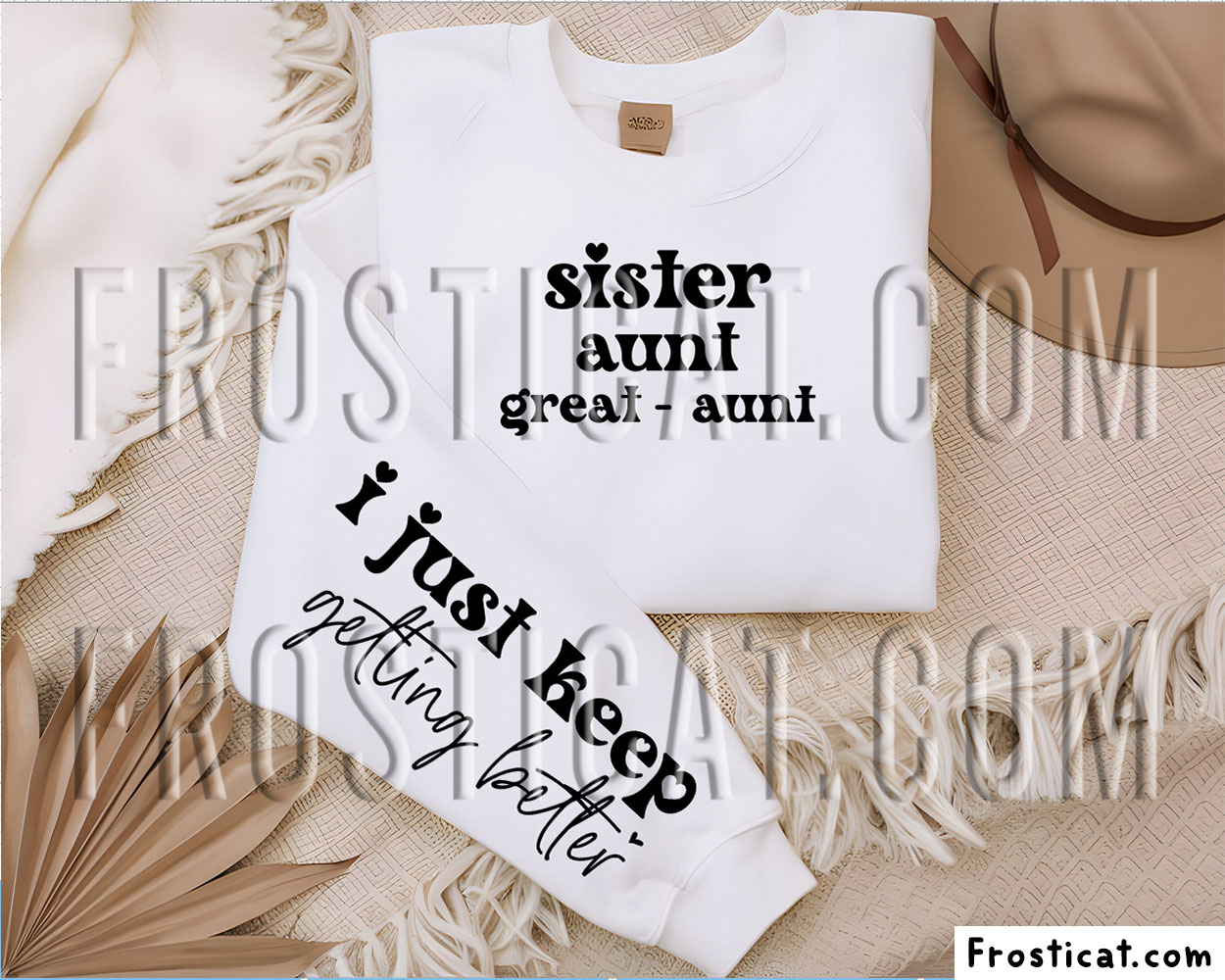 Sister Aunt Great Aunt Sweatshirt Sleeve Svg, Aunt Svg