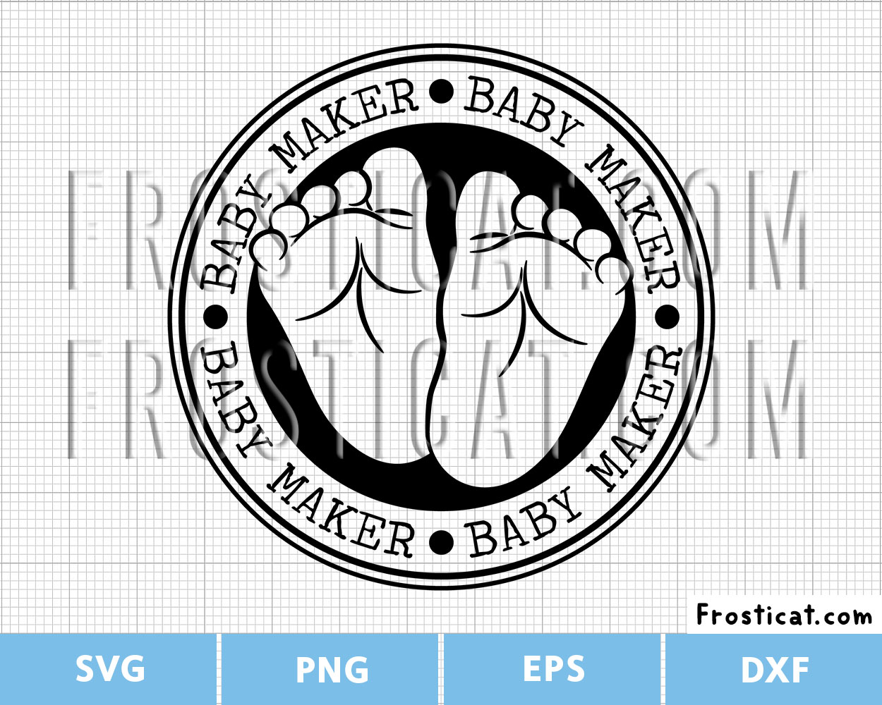 Baby Maker Footprint Svg, Baby Footprints Svg, Pregnancy Svg