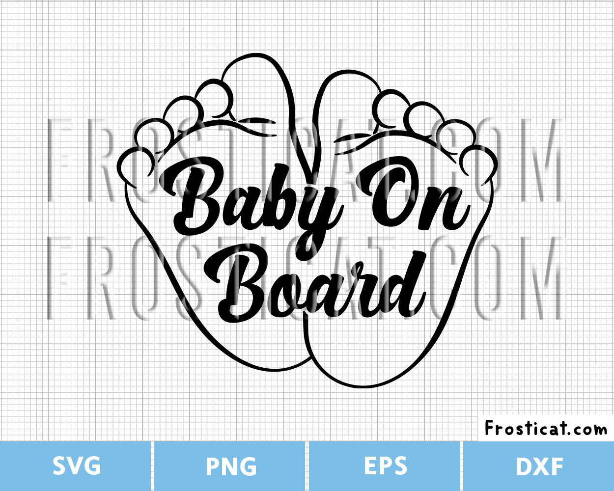 Baby on Board Svg, Baby Footprints Svg, Pregnancy Svg
