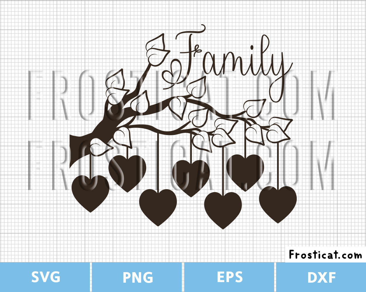 Family Tree Branch With Heart Svg, Tree Of Life Svg