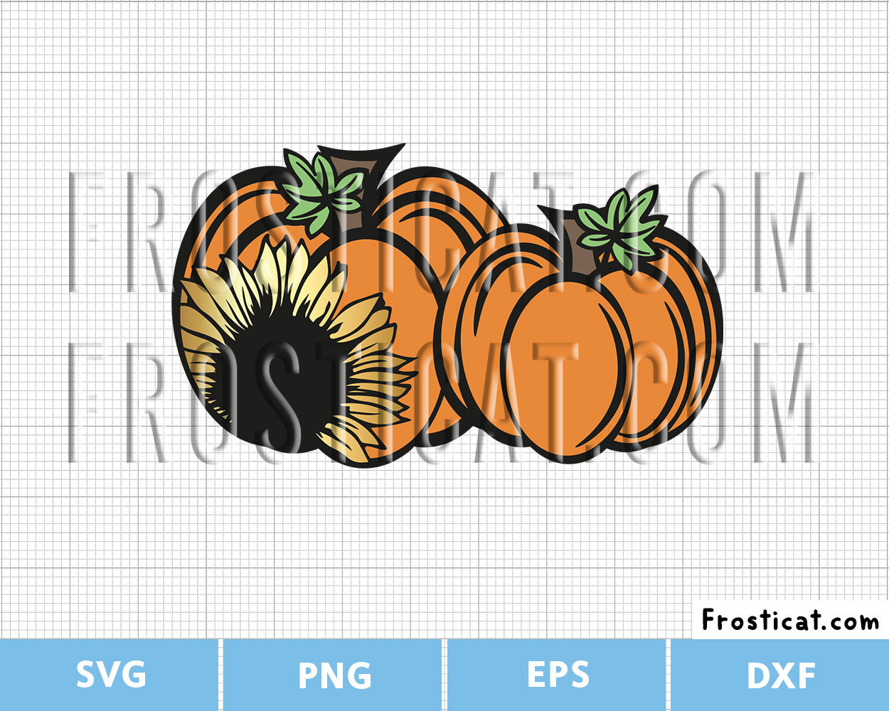 Pumpkin With Sunflower Svg, Fall Svg, Autumn Svg
