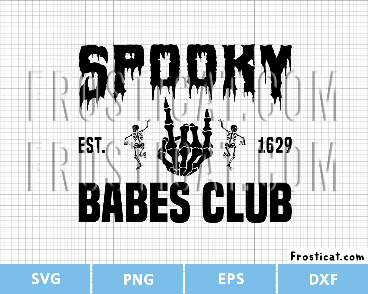 Spooky Babes Club Skeleton Svg, Halloween Svg
