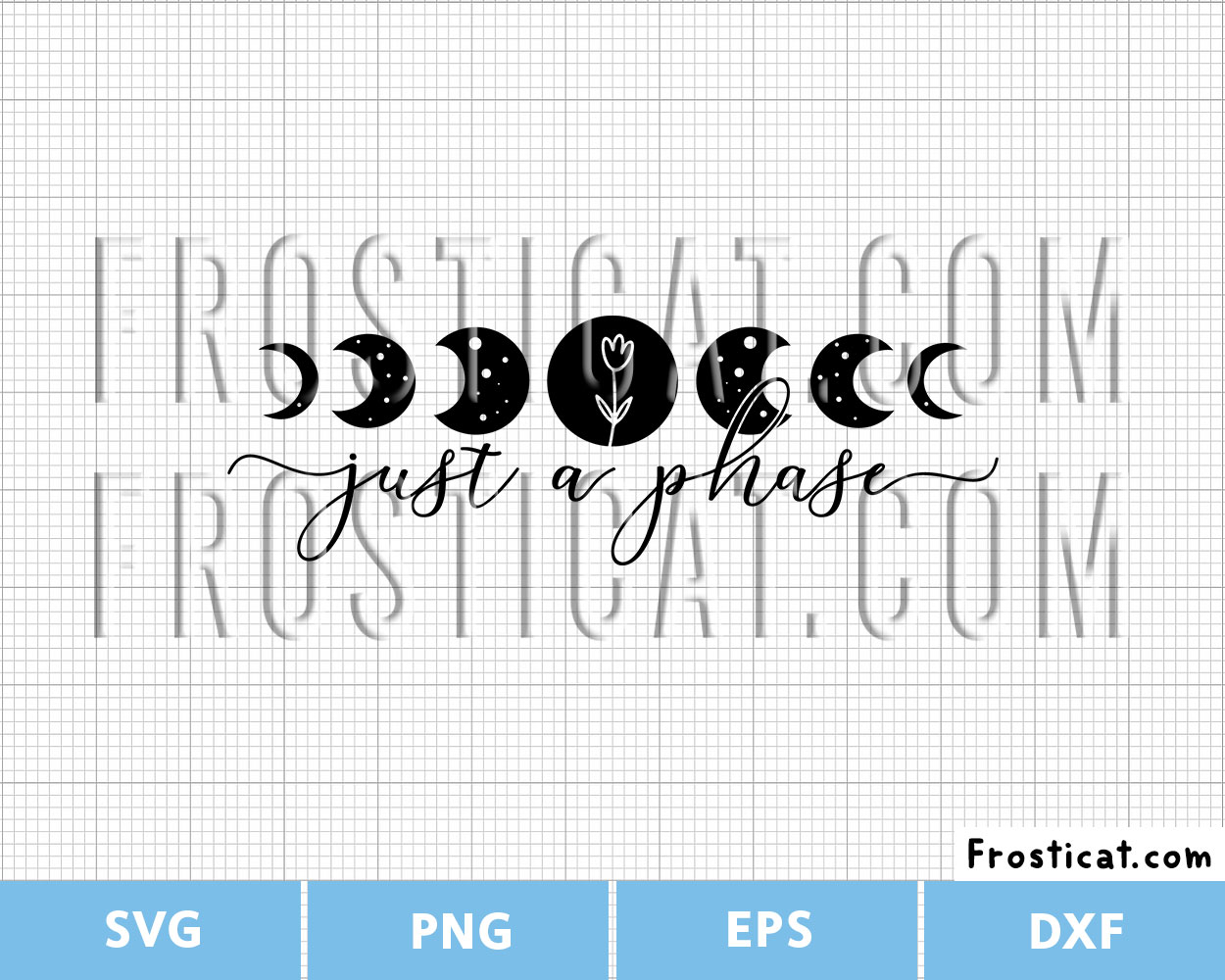 Just A Phase Svg, Halloween Svg, Moon Phase Svg