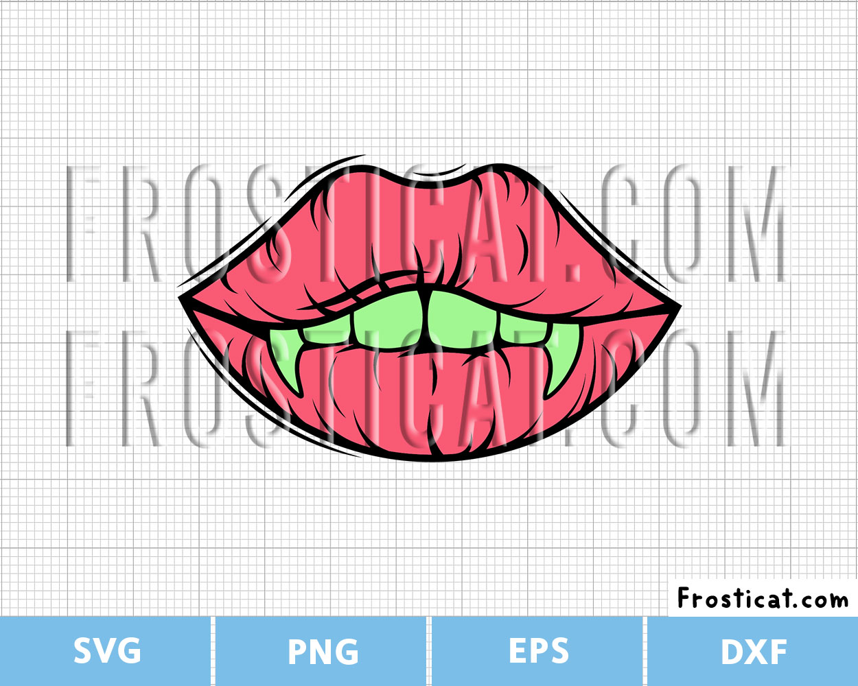 Lips With Teeth Fangs Svg, Halloween Svg, Vampire Lips Svg
