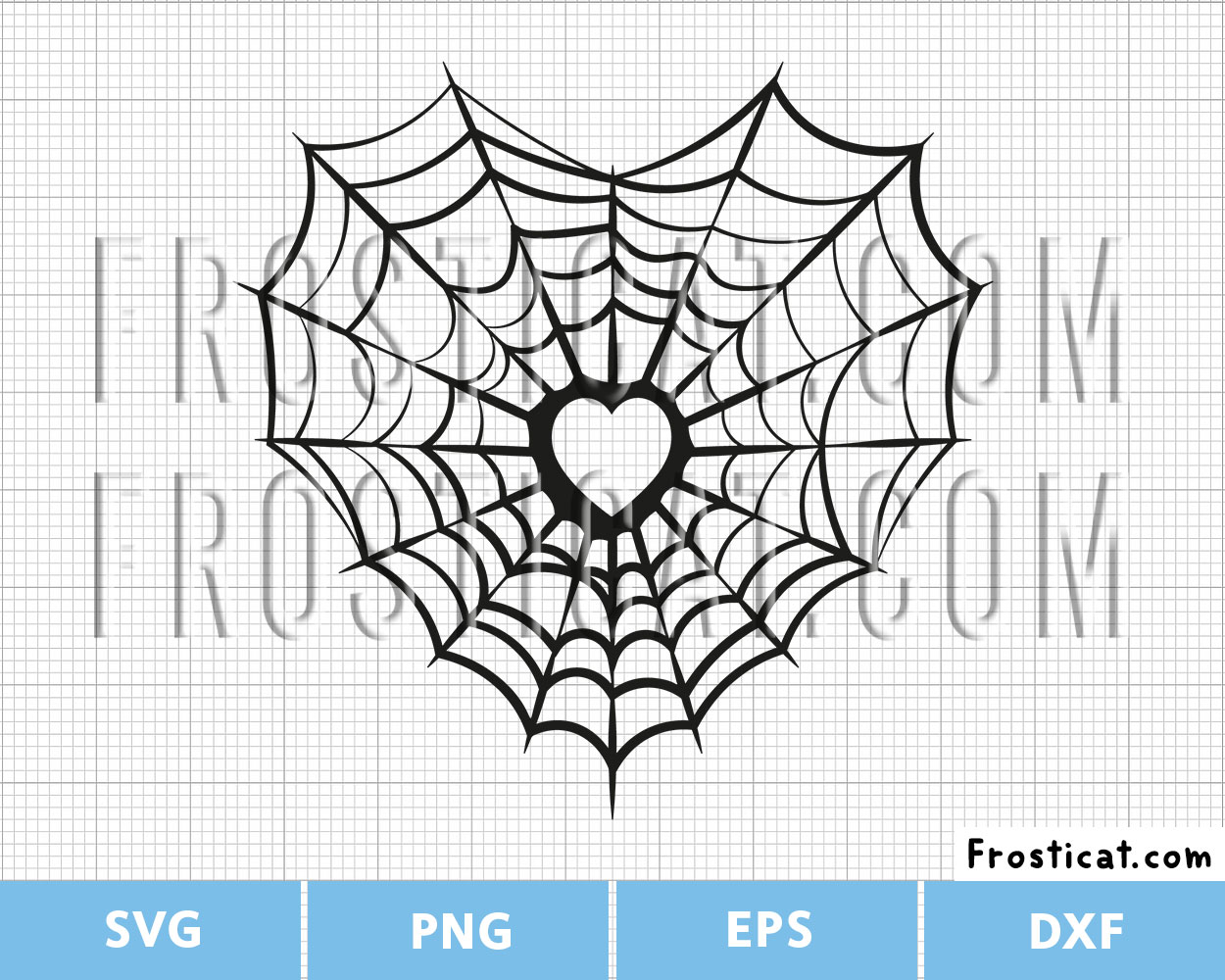 Heart Spider Web Svg, Halloween Svg, Halloween Heart Svg
