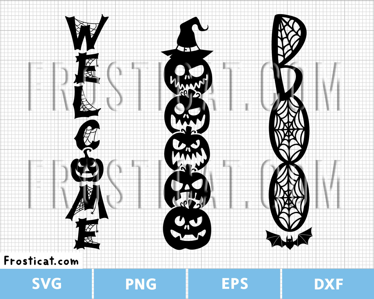 Halloween Porch Sign Svg Bundle, Halloween Svg, Boo Svg