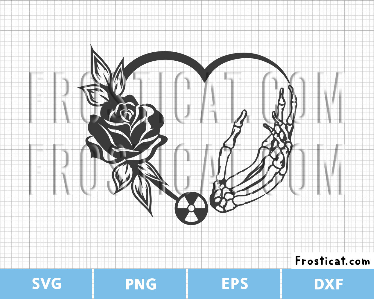 Radiologic Technologist Heart Flower Svg, XRay Svg, Skeleton Svg