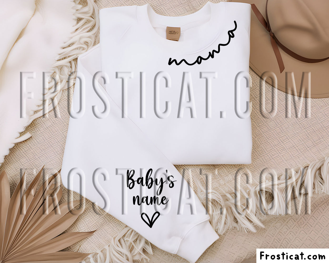 Customizable Mama Babys Name Sweatshirt Sleeve Svg