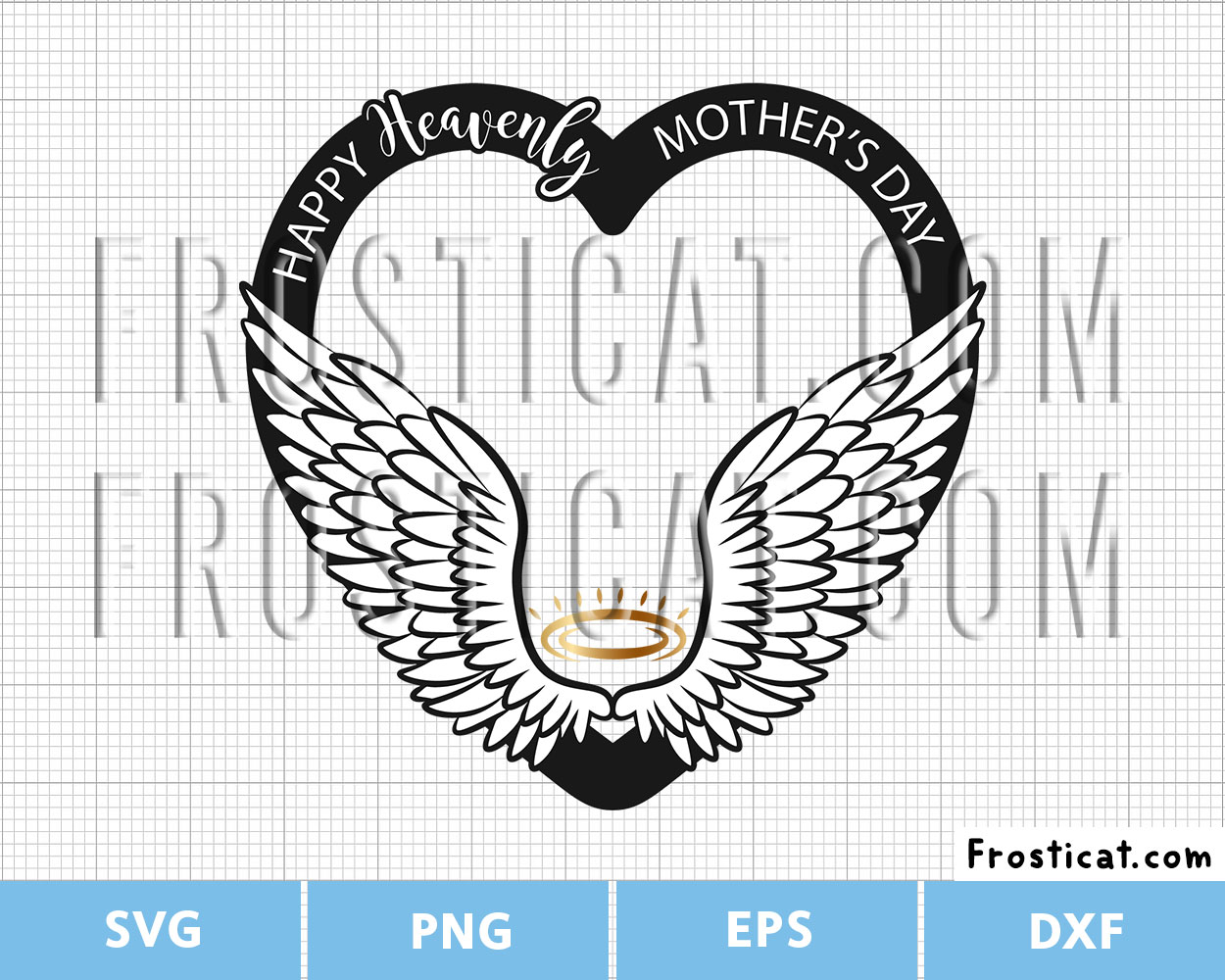 Happy Heavenly Mothers Day Svg, Mom Svg, Mothers Day Svg