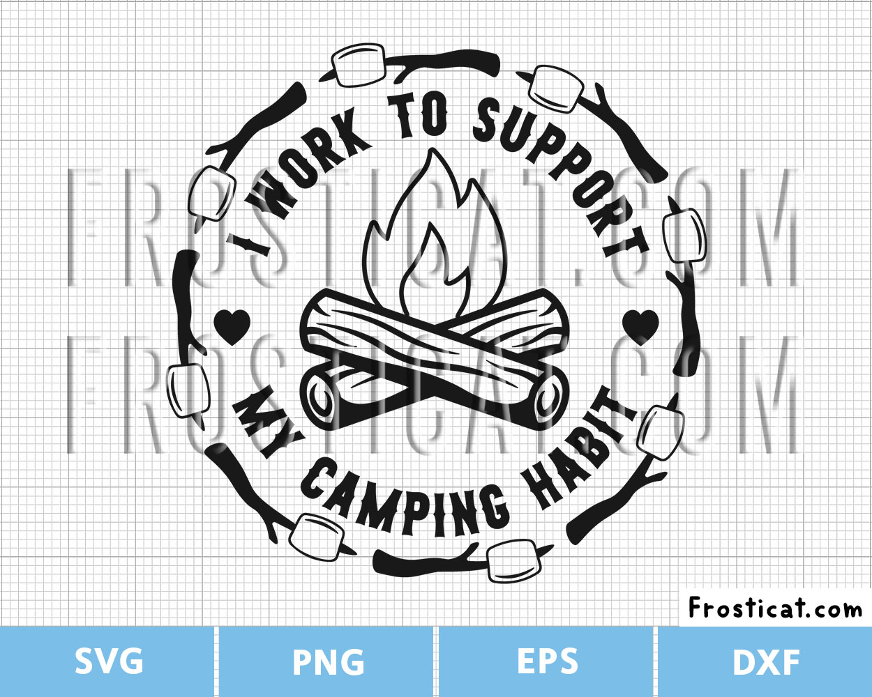 I Work To Support My Camping Habit Svg, Camping Svg