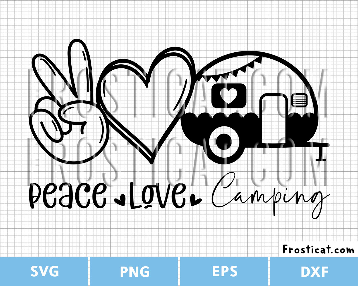 Peace Love Camping Svg, Camping Svg, Adventure Svg