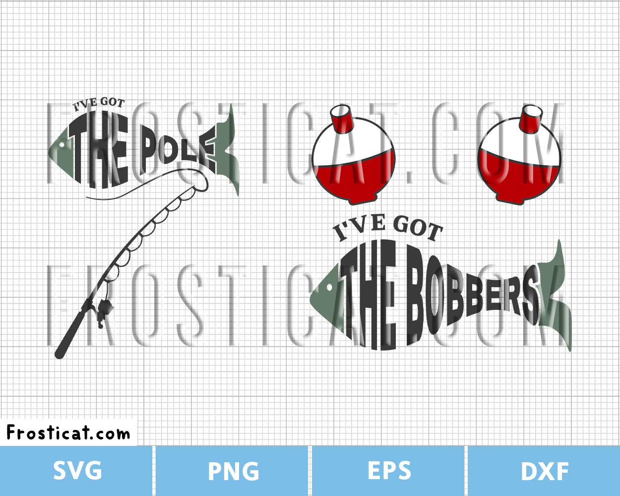 Couples Fishing Svg Bundle, Fishing Pole Svg, Fish Hook Svg