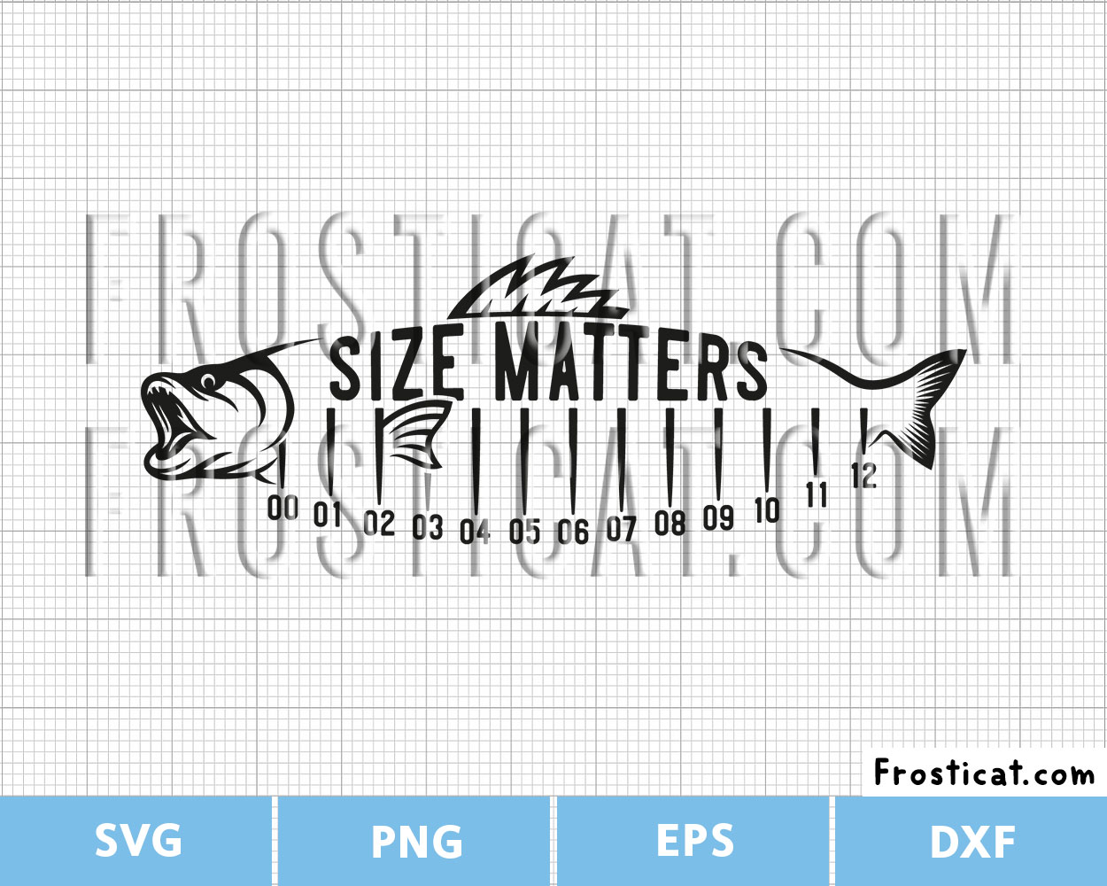 Fish Ruler Svg, Size Matter Svg, Fishing Svg, Fisherman Svg