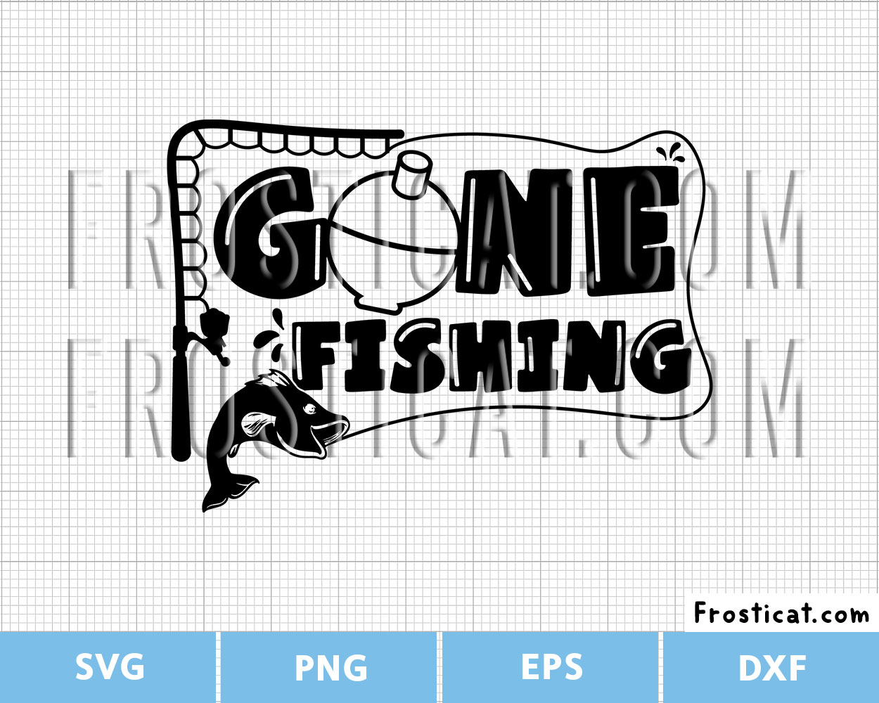 Gone Fishing Svg, Fishing Rod Svg, Fisherman Svg, Fishing Svg