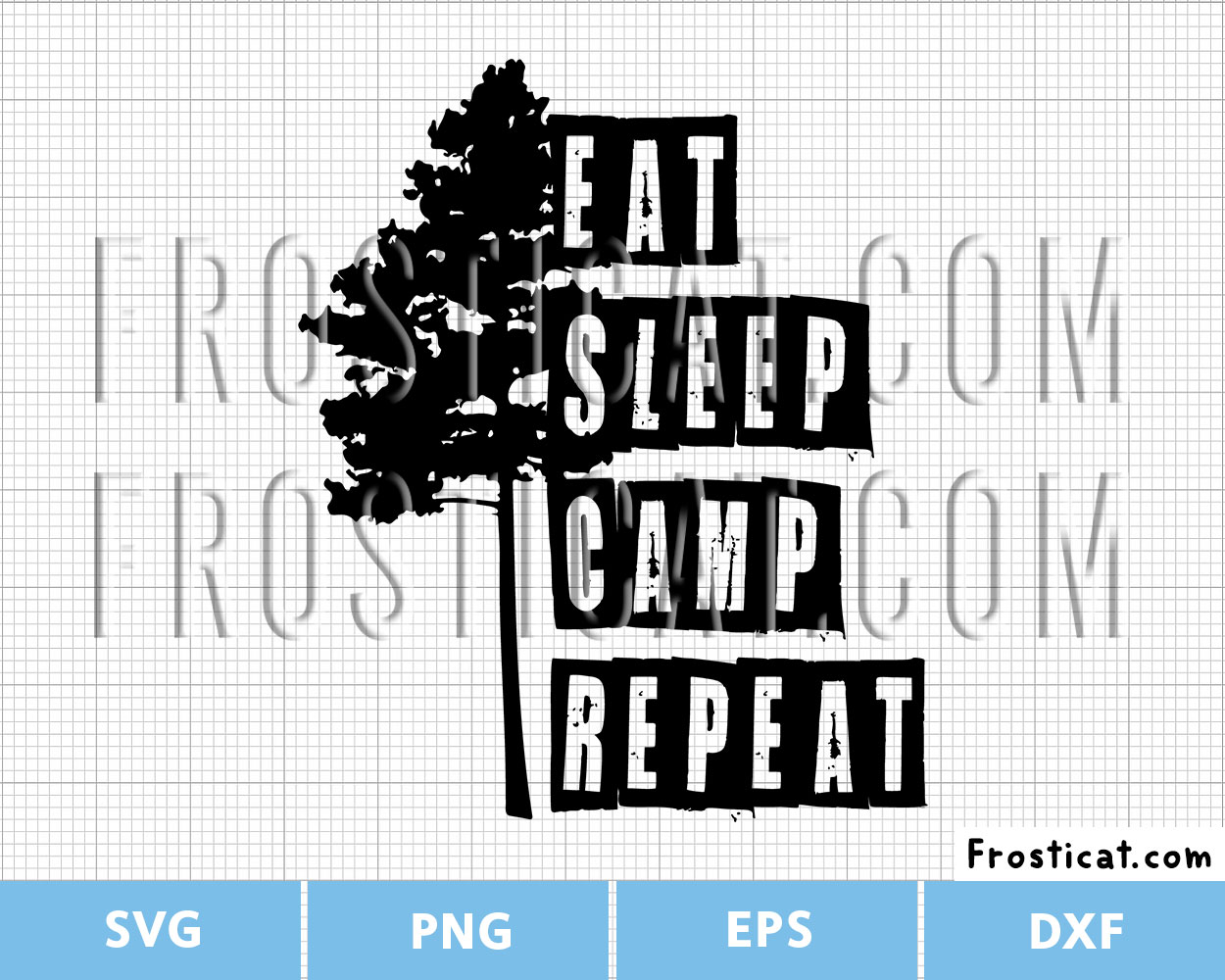 Eat Sleep Camp Repeat Svg, Happy Camper Svg, Camping Svg