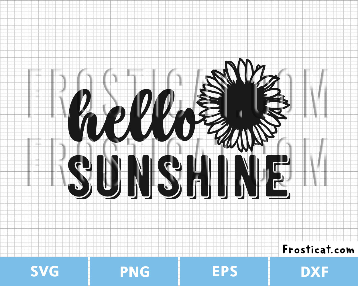 Hello Sunshine Svg, Sunflower Svg, Summer Svg