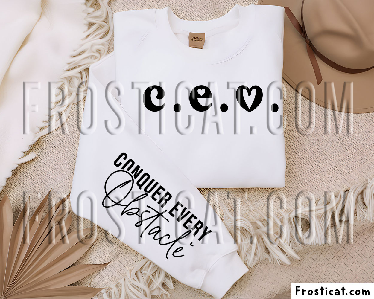 CEO Heart Girl Boss Inspirational Sleeve Sweatshirt Svg