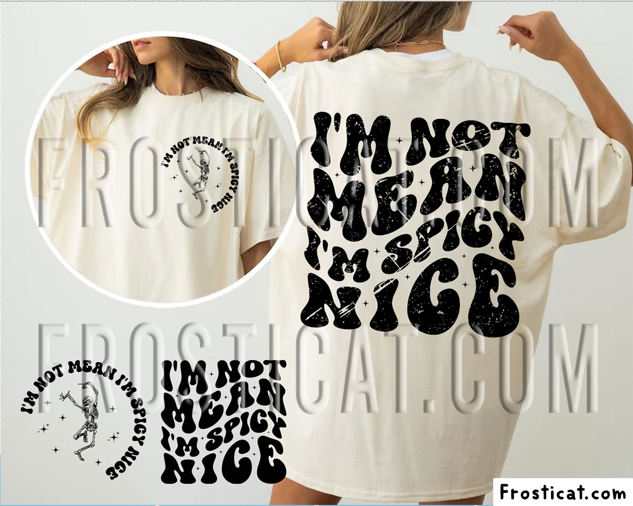 Spicy Nice Funny Adult Sarcasm Dancing Skeleton Front Back Svg