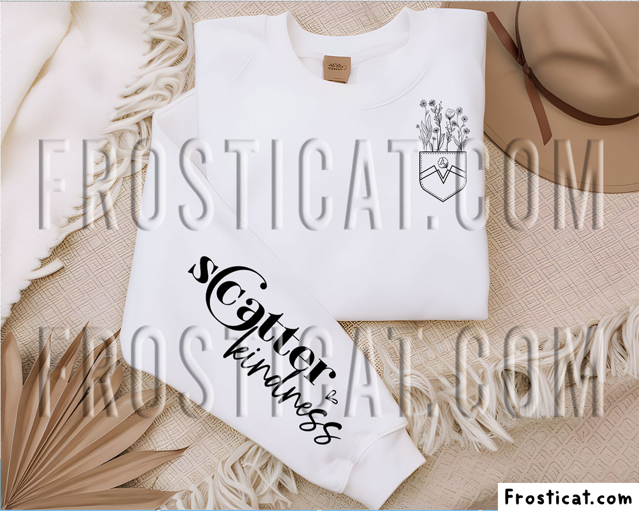 Scatter Kindness Wild Flower Sleeve Sweatshirt Svg