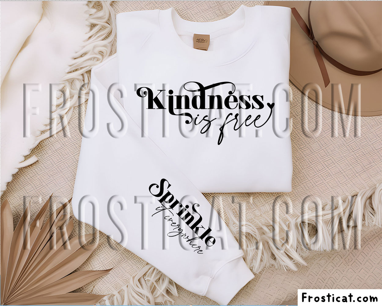 Kindness Is Free Sleeve Sweatshirt Svg, Inspirational Quote Svg