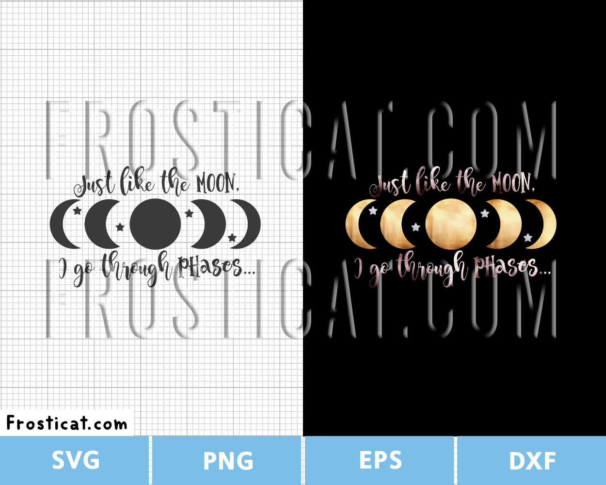 Just Like The Moon I Go Through Phases Svg, Moon Phase Svg