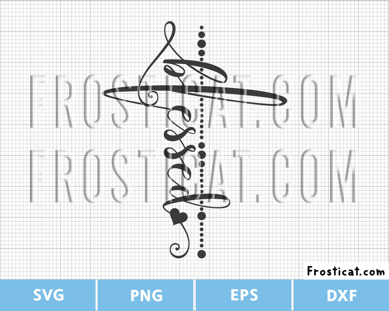 Blessed Cross Svg, Religious Svg, Jesus Svg, Christ Svg