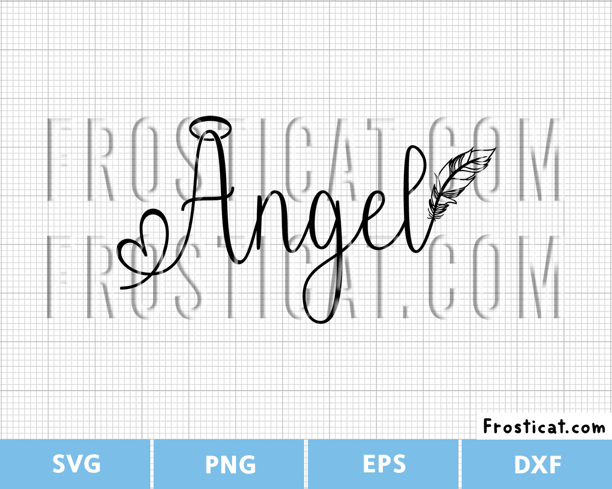 Angel Halo Feather Svg, Angel Svg, Heaven Svg