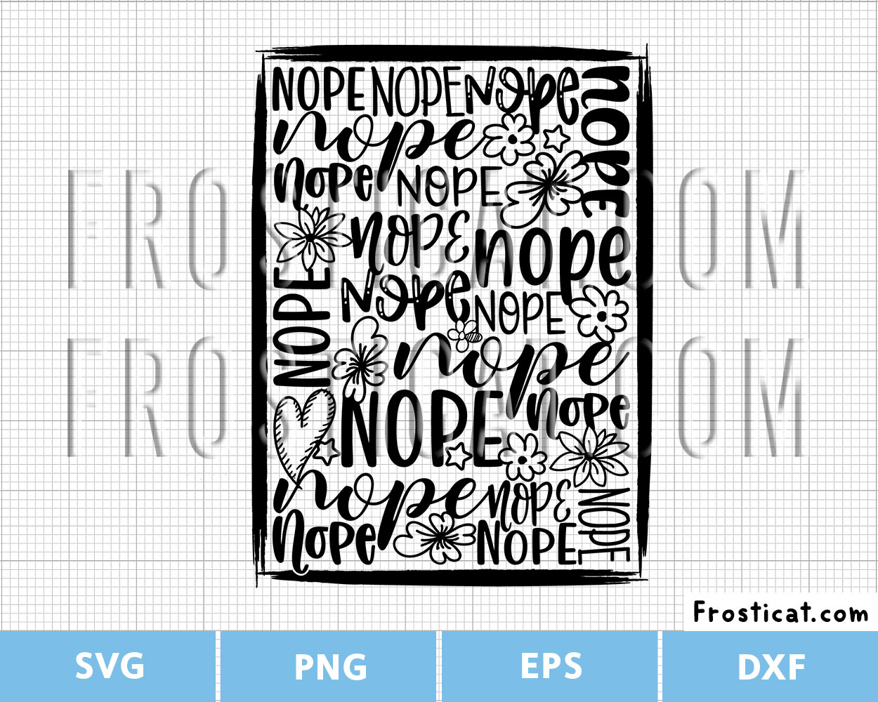 Nope Word Art Svg, Nope Svg, No Svg, Sarcastic Sayings Svg