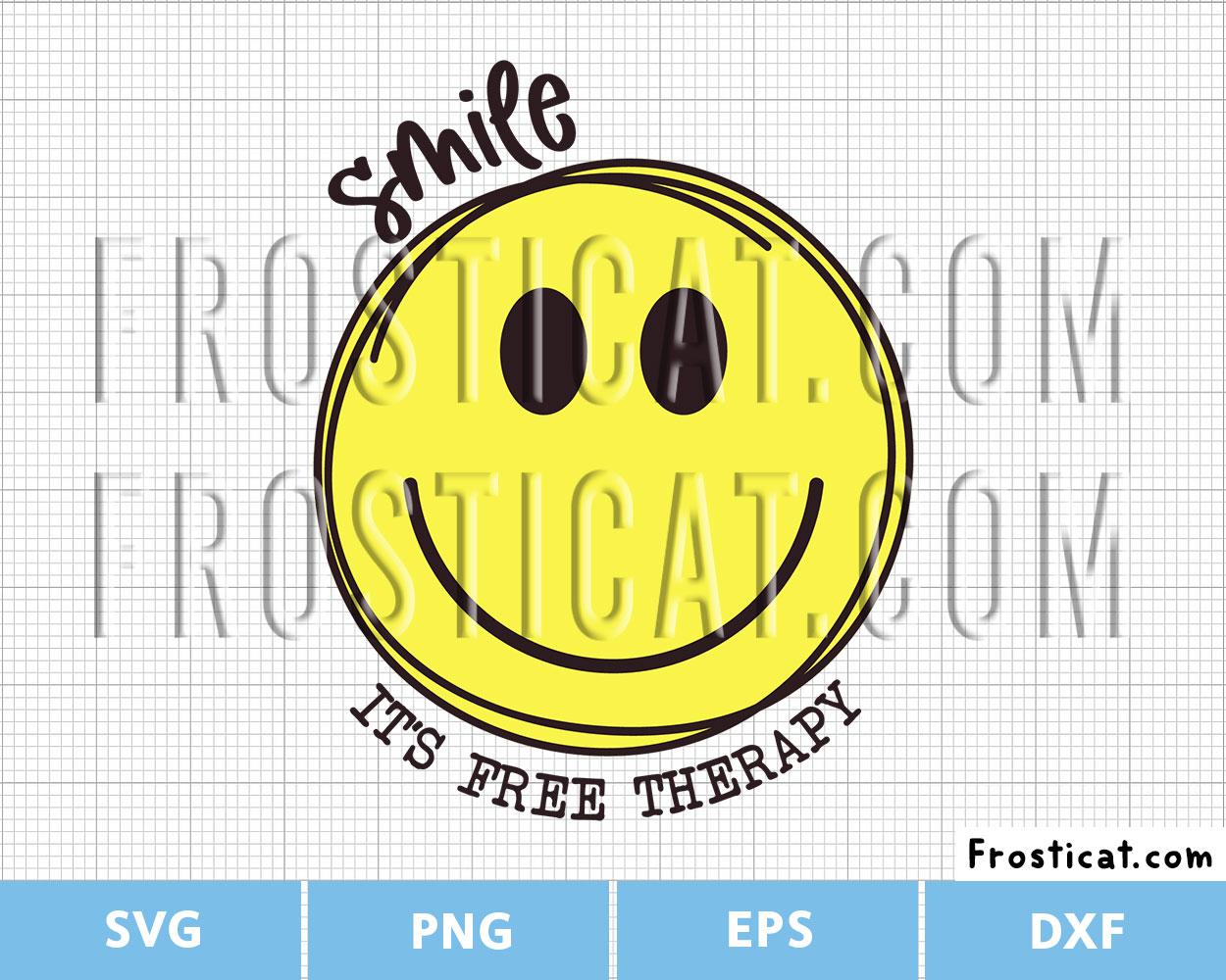 Smile Its Free Therapy Svg, Smiley Face Svg, Smile Emoji Svg