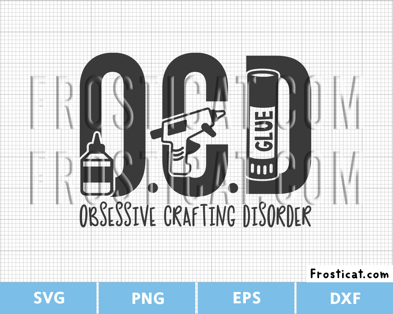 Obsessive Crafting Disorder Svg, OCD Svg, Crafter Svg